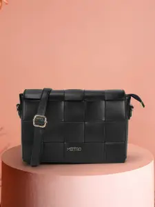 Metro Checked Structured Satchel Buckled With Detachable Sling Strap