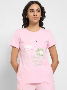 Dreamz by Pantaloons Printed Pure Cotton Lounge Tshirts