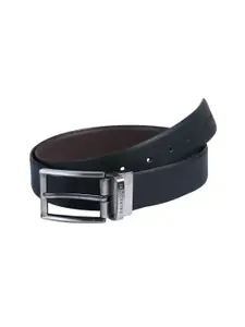 Calvadoss Men Leather Textured Reversible Belt