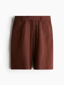 H&M Knee-Length Linen-Blend Shorts