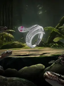 MISS HIGHNESS Rhodium-Plated Cubic Zirconia StuddedFingerRing