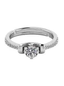 MISS HIGHNESS Rhodium-Plated Cubic Zirconia StuddedFingerRing