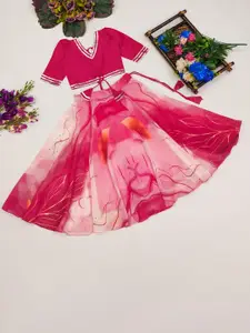 BAESD Girls Ombre Dyed Lehenga With Blouse