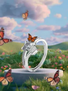 MISS HIGHNESS Rhodium-Plated Cubic Zirconia StuddedFingerRing