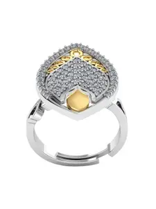 MISS HIGHNESS Rhodium-Plated Cubic Zirconia StuddedFingerRing