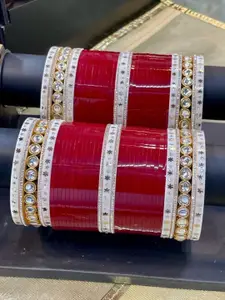 T4 JEWELS Set Of 74 EmbellishedBridalChuda