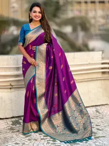 SGF11 Woven Design Zari Pure Silk Kanjeevaram Saree