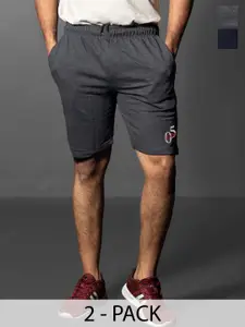 Moda Rapido Men Pack Of 2 Cotton Outdoor Shorts