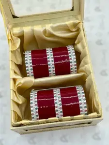 T4 JEWELS Set Of 66 American Diamond-Studded Bangles