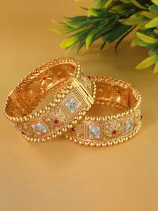 LAVAZZA Set Of 2 CZ Studded Kada Bangles