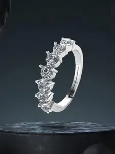 MISS HIGHNESS Rhodium-Plated Cubic Zirconia StuddedFingerRing