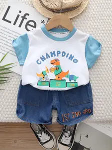 StyleCast x Revolte Boys Printed Short Sleeves T-shirt With Shorts