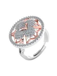 MISS HIGHNESS Rhodium-Plated Cubic Zirconia StuddedFingerRing