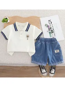 StyleCast x Revolte Boys Polo Collar T-shirt With Shorts