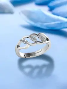 MISS HIGHNESS Rhodium-Plated Cubic Zirconia StuddedFingerRing