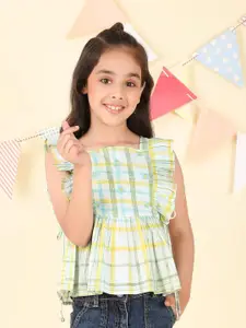 Fabindia Girls Checked Cotton Top