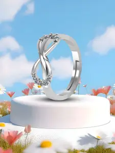 MISS HIGHNESS Rhodium-Plated Cubic Zirconia StuddedFingerRing