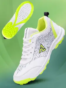 RUN SEVEN Men CR-2 PARROT-Green Regular Cricket Marking Shoes