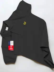 MACK JONNEY Men Polo Collar Applique T-shirt