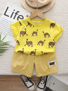 StyleCast x Revolte Boys Printed Short Sleeves T-shirt With Shorts