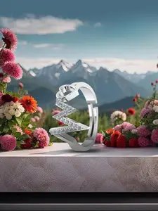 MISS HIGHNESS Rhodium-Plated Cubic Zirconia StuddedFingerRing