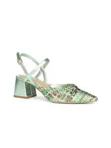 Saint G Leather Block Sandals