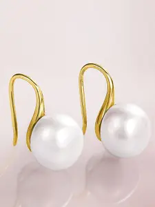 Peora Gold-Plated Pearls Beaded Circular Shaped Studs