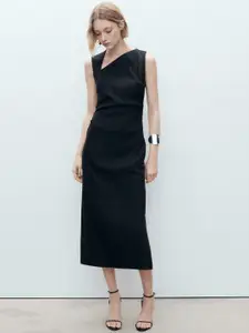 MANGO Asymmetrical Neckline Dress