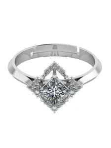 MISS HIGHNESS Rhodium-Plated Cubic Zirconia StuddedFingerRing