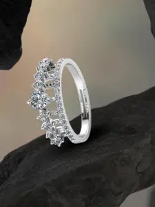 MISS HIGHNESS Rhodium-Plated Cubic Zirconia StuddedFingerRing