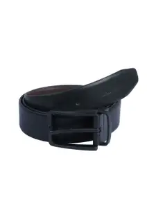 Calvadoss Men Black Leather Tang Belts