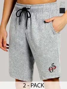 Moda Rapido Pack Of 2 Men Regular Fit Mid-Rise Outdoor Shorts