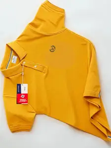 MACK JONNEY Men Polo Collar Applique T-shirt