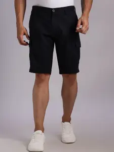 Thomas Scott Men Regular Fit Mid-Rise Linen Outdoor Knee Length Cargo Shorts