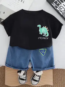 StyleCast x Revolte Boys Printed Short Sleeves T-shirt With Shorts