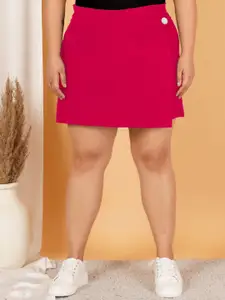 Indietoga Women Plus Size Cotton High-Rise Regular Fit Shorts