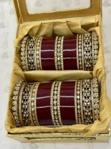 T4 JEWELS Set Of 66 EmbellishedBridalChuda