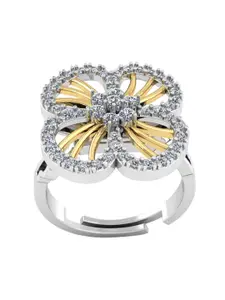 MISS HIGHNESS Rhodium-Plated Cubic Zirconia StuddedFingerRing