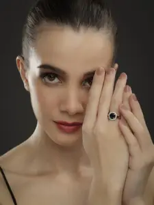 MISS HIGHNESS Rhodium-Plated Cubic Zirconia StuddedFingerRing