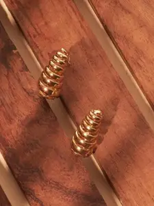 SALTY Mini Spiral Gold Plated Hoop Earrings