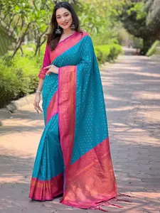 SGF11 Woven Design Zari Pure Silk Kanjeevaram Saree