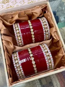 T4 JEWELS Set Of 58 EmbellishedBridalChuda