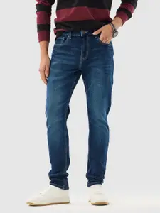 Snitch Men Blue Mid-Rise Slim Fit Jeans