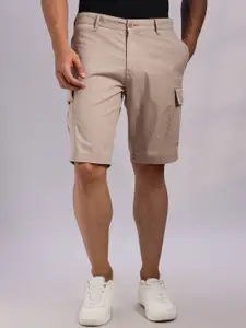 Thomas Scott Men Linen Mid-Rise Regular Fit Cargo Shorts