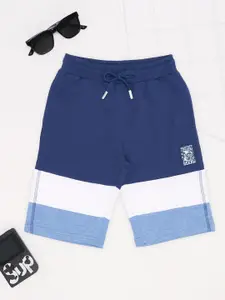 Pantaloons Junior Boys Colourblocked Printed Pure Cotton Regular Shorts