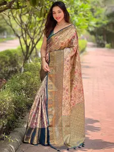 SGF11 Floral Woven Design Pure Silk Kanjeevaram Saree