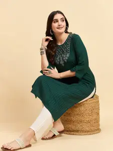 Anouk Rustic Women Ethnic Motifs Embroidered Thread Work Kurta