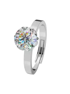 MISS HIGHNESS Rhodium-Plated Cubic Zirconia StuddedFingerRing