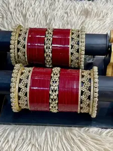 T4 JEWELS Set Of 66 EmbellishedBridalChuda