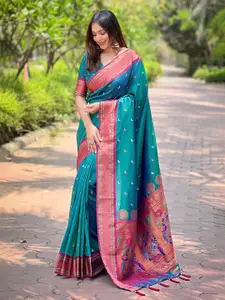 SGF11 Woven Design Zari Pure Silk Kanjeevaram Saree
